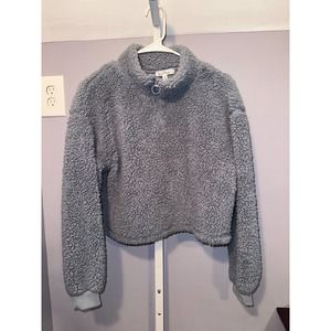Love Tree Sherpa 1/4 Zip Pullover Crop Size Small